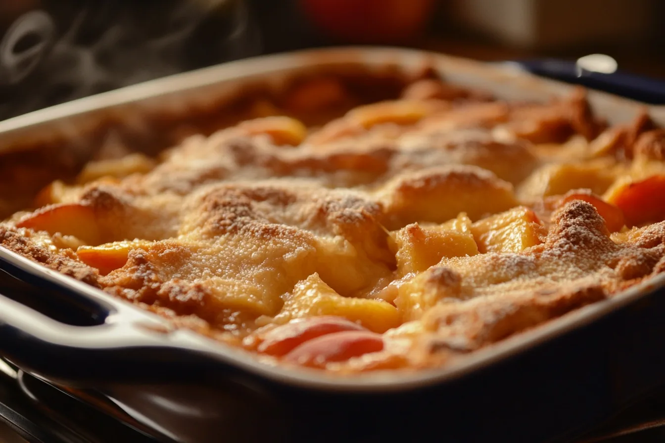 Peeling peaches for cobbler
