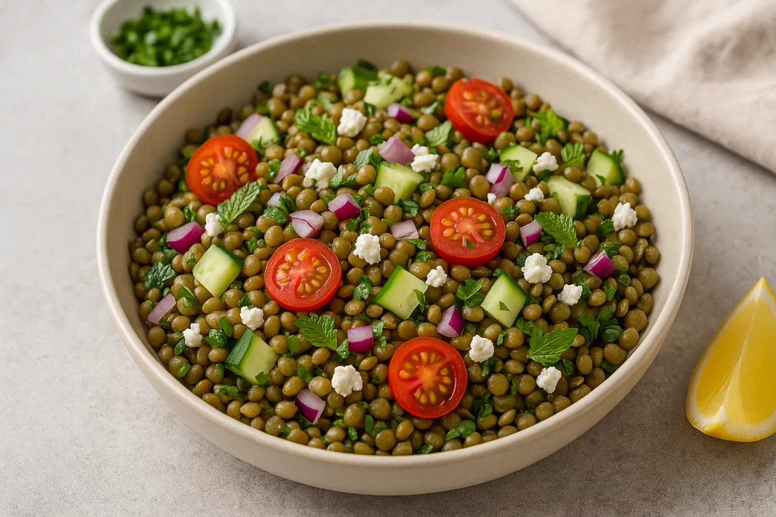 easy and healthy lentil salad recipe