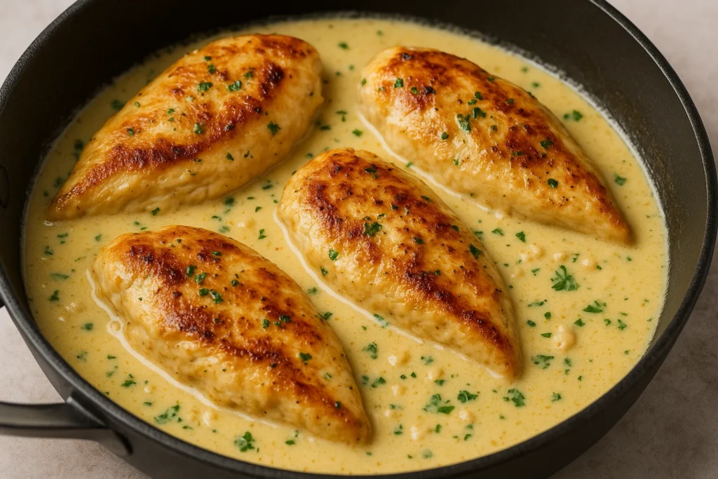 Creamy Garlic Chicken Recipe | Easy Comfort Food Favorite 2 creamy garlic chicken ingredients