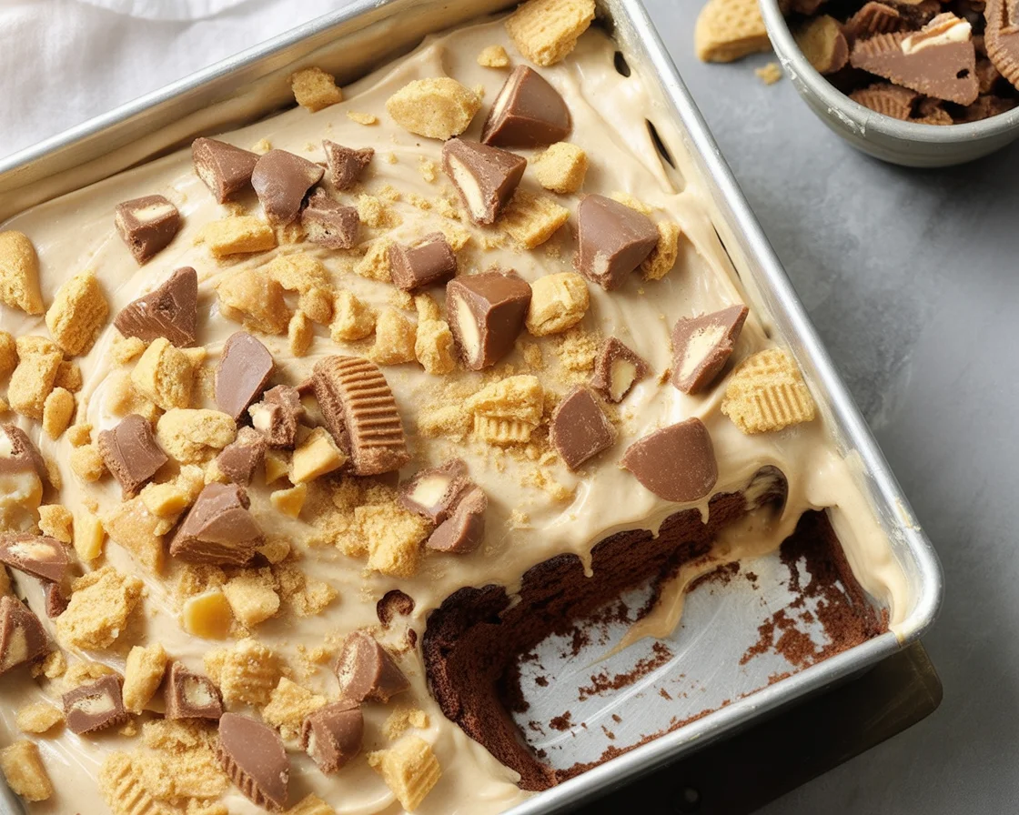 A variety of easy desserts made using cake mix boxes, showcasing cookie bars and cobblers.