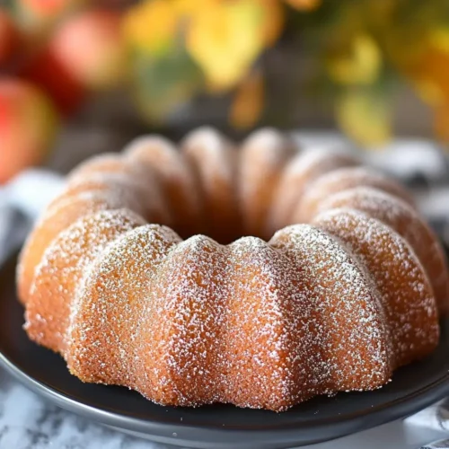 Easy Mirror Glaze Recipe 3 Delicious Apple Cider Doughnut Cake with a cinnamon-sugar topping and fresh apple flavor.