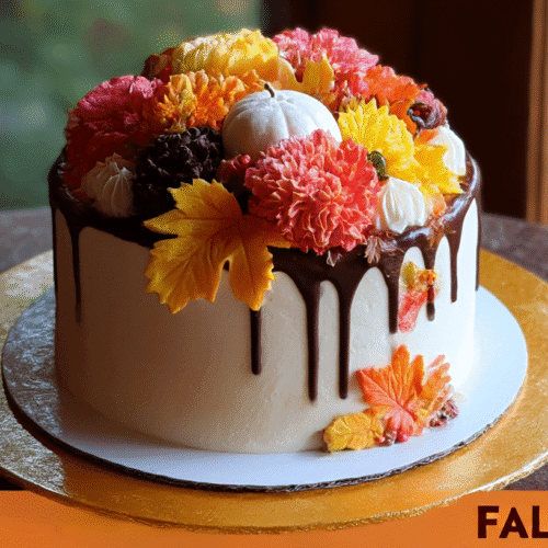 Fall Themed Birthday Cake