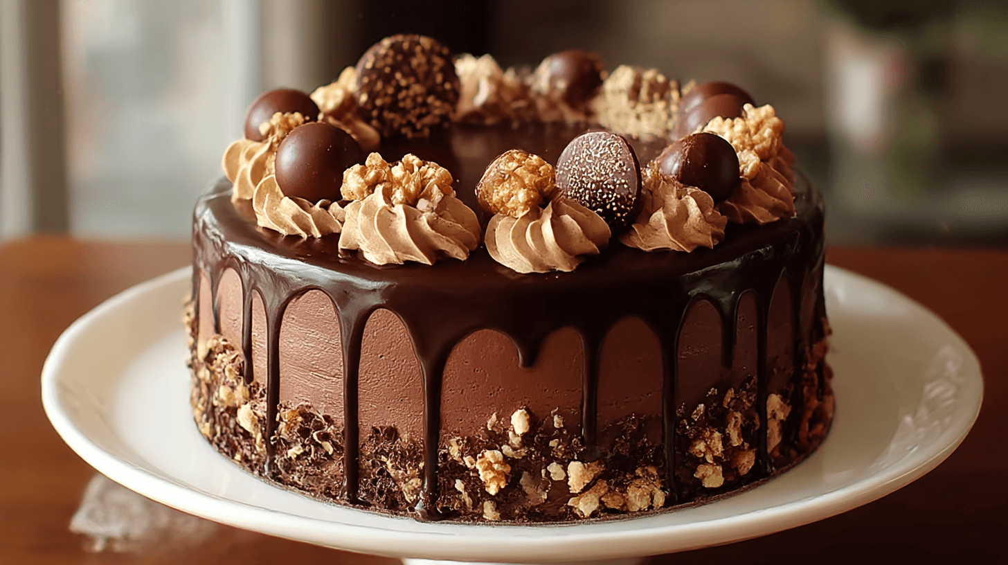 Decorated Chocolate Cake At Home